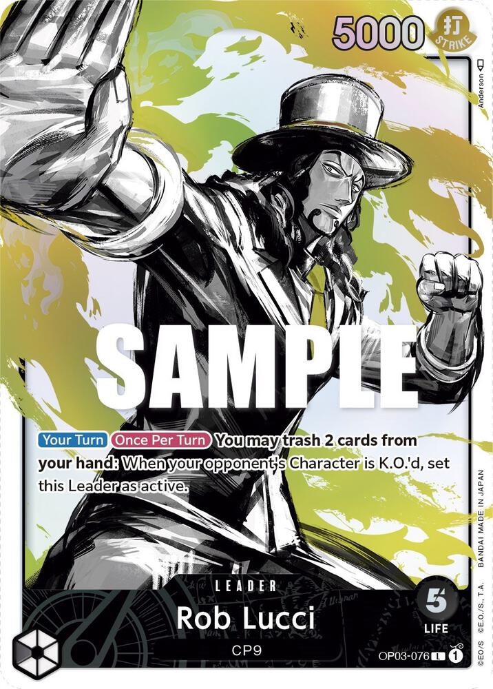 Rob Lucci (Alternate Art) OP03-076 card from Pillars of Strength