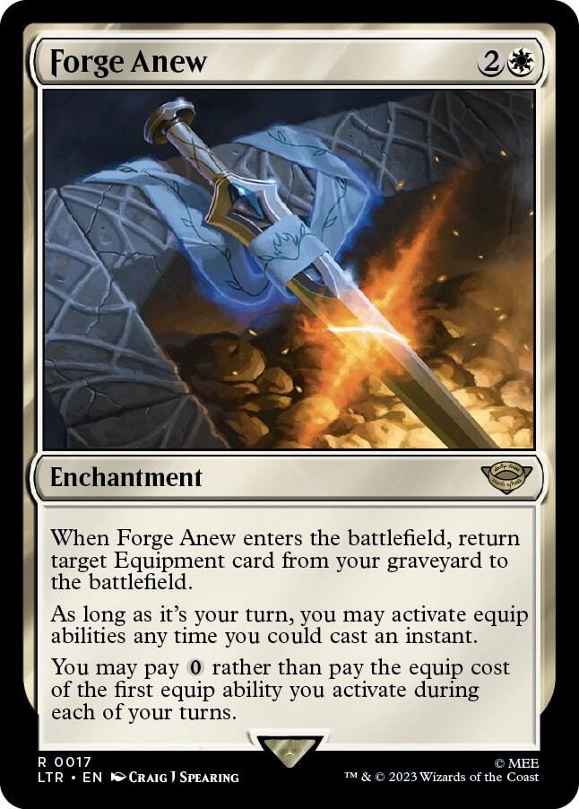 Forge Anew 17 card from Universes Beyond: The Lord of the Rings: Tales of Middle-earth