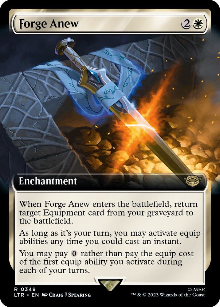 Forge Anew (Extended Art) 349 card from Universes Beyond: The Lord of the Rings: Tales of Middle-earth