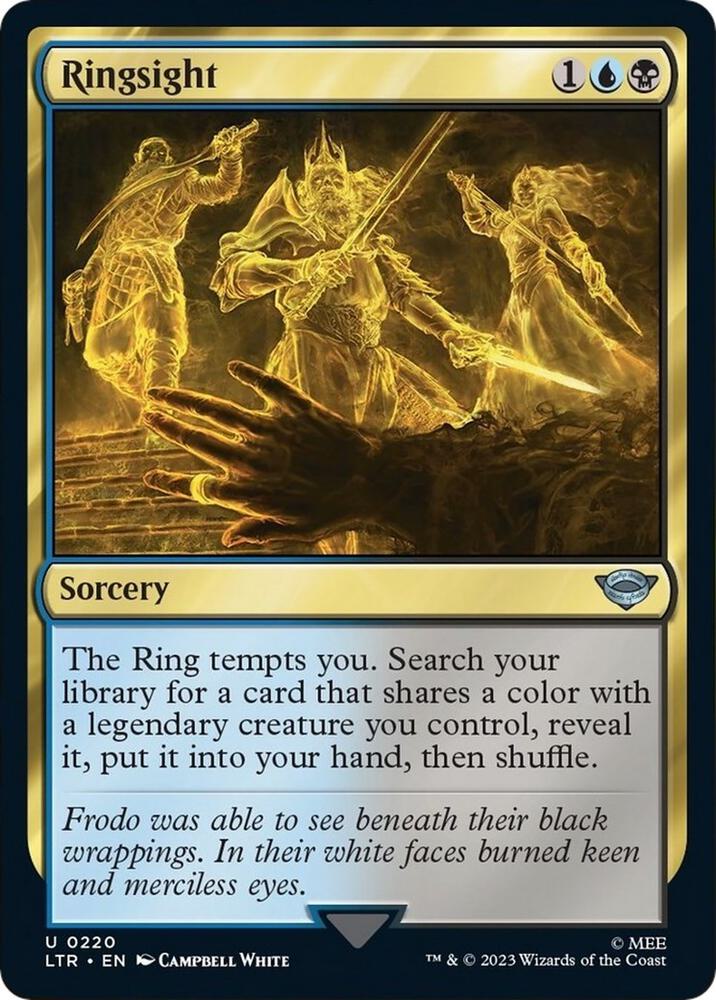 Ringsight 220 card from Universes Beyond: The Lord of the Rings: Tales of Middle-earth