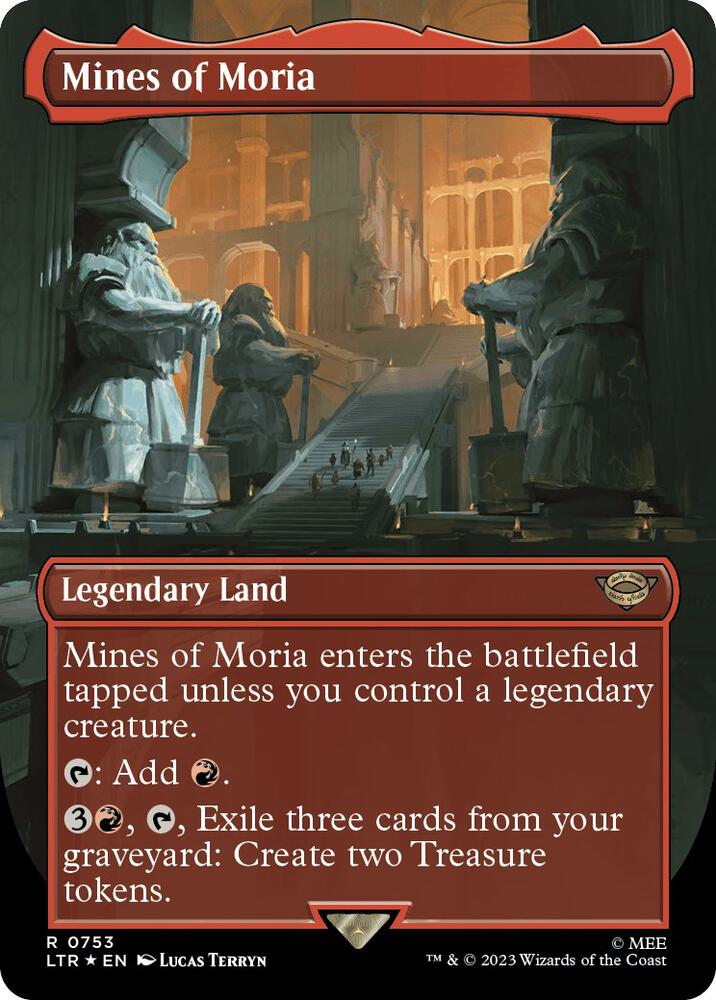 Mines of Moria (Borderless) (Surge Foil) 753 card from Universes Beyond: The Lord of the Rings: Tales of Middle-earth