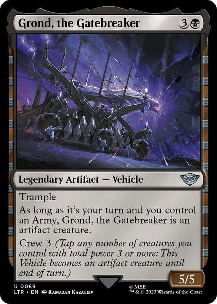 Grond, the Gatebreaker 89 card from Universes Beyond: The Lord of the Rings: Tales of Middle-earth
