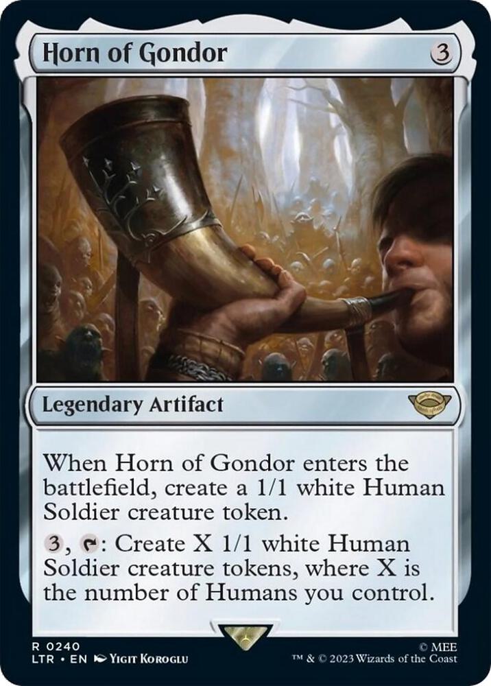 Horn of Gondor 240 card from Universes Beyond: The Lord of the Rings: Tales of Middle-earth