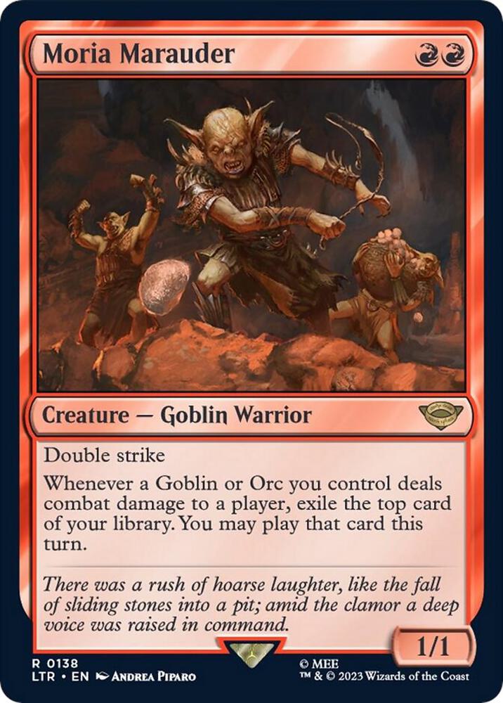 Moria Marauder 138 card from Universes Beyond: The Lord of the Rings: Tales of Middle-earth