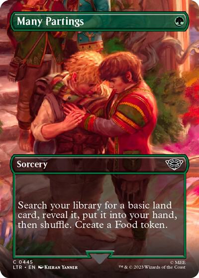 Many Partings (Borderless) 445 card from Universes Beyond: The Lord of the Rings: Tales of Middle-earth