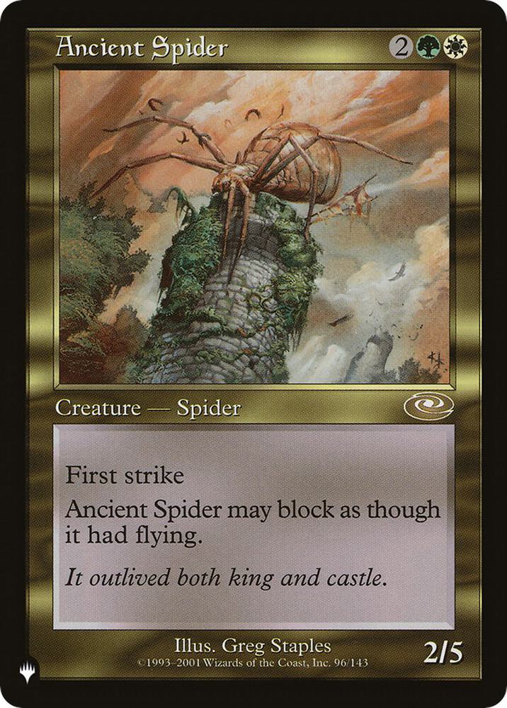 Ancient Spider 96/143 card from The List Reprints
