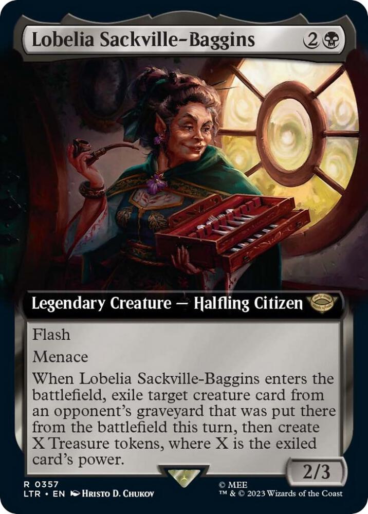Lobelia Sackville-Baggins (Extended Art) 357 card from Universes Beyond: The Lord of the Rings: Tales of Middle-earth