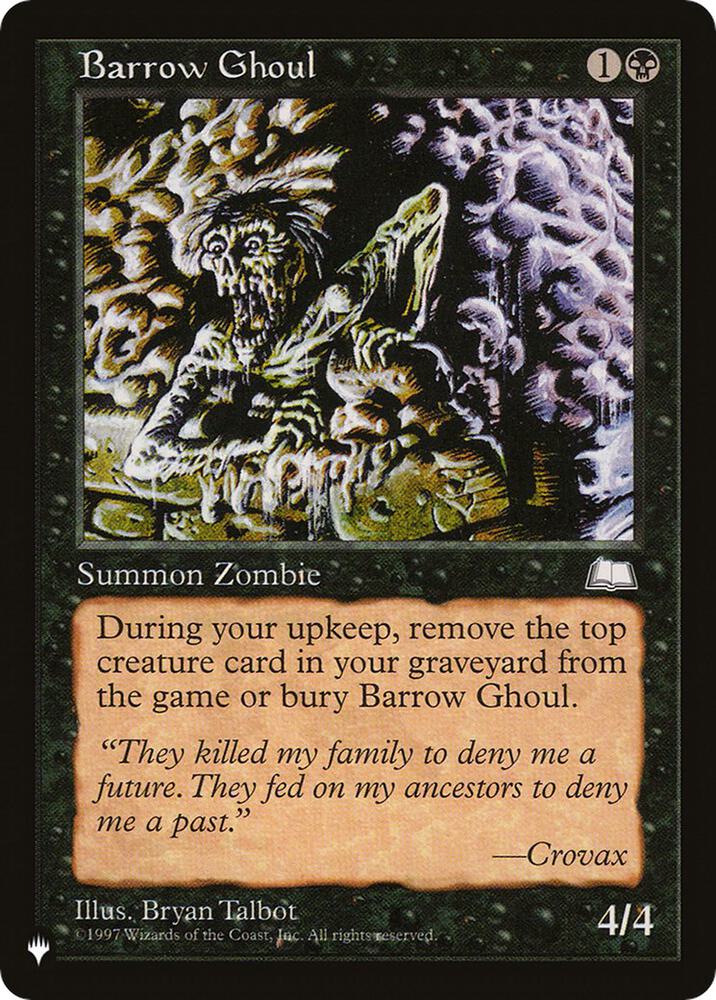 Barrow Ghoul card from The List Reprints