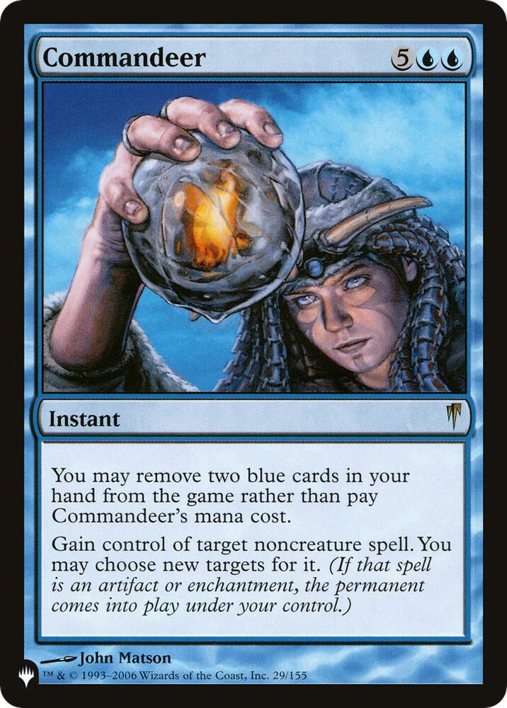 Commandeer 29/155 card from The List Reprints