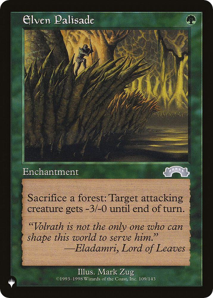 Elven Palisade 109/143 card from The List Reprints