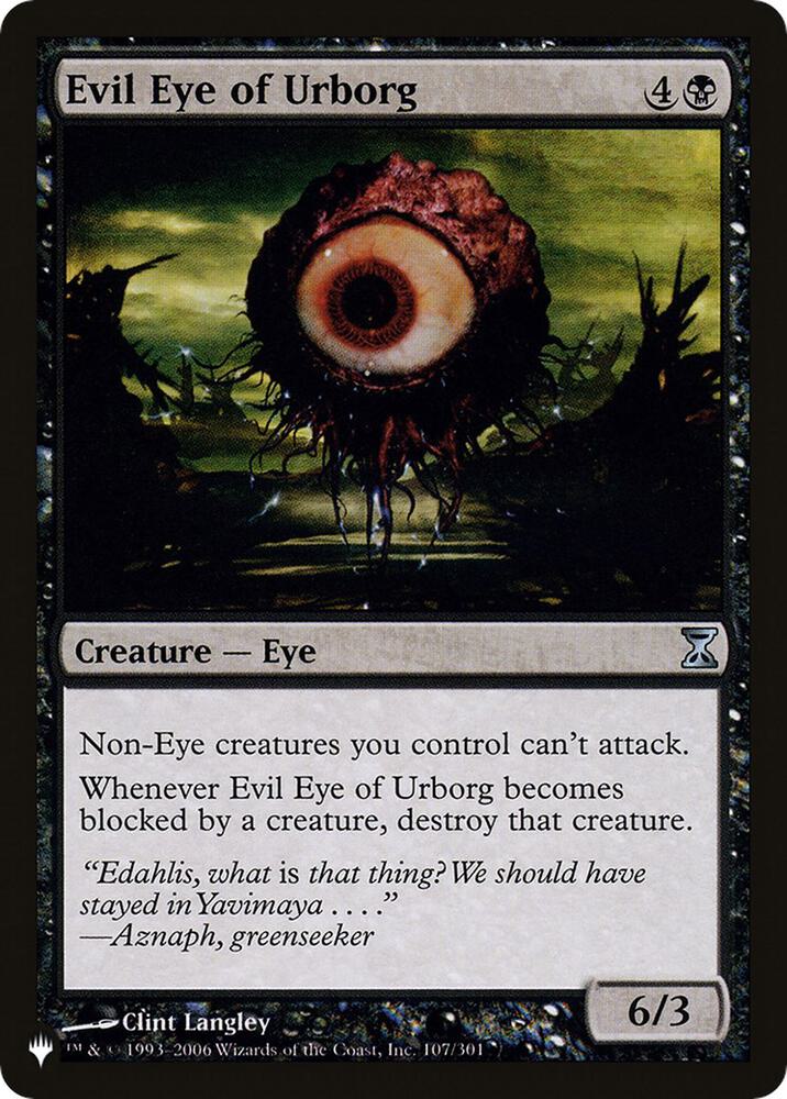 Evil Eye of Urborg 107/301 card from The List Reprints