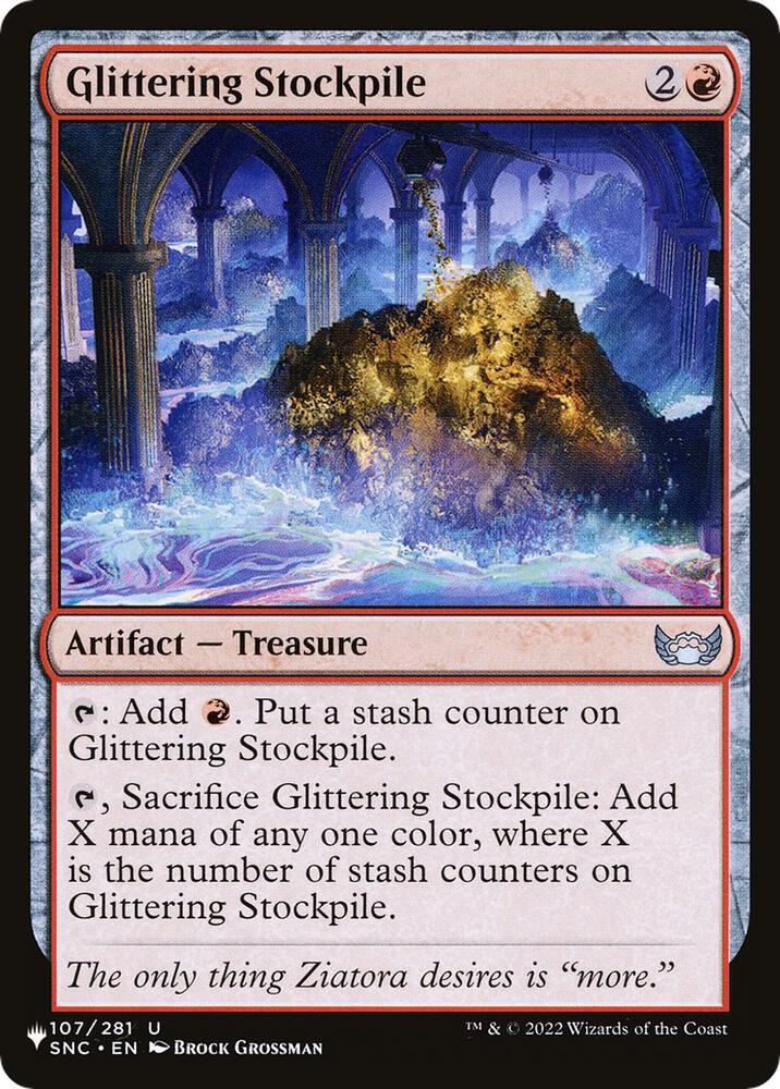 Glittering Stockpile 107/281 card from The List Reprints