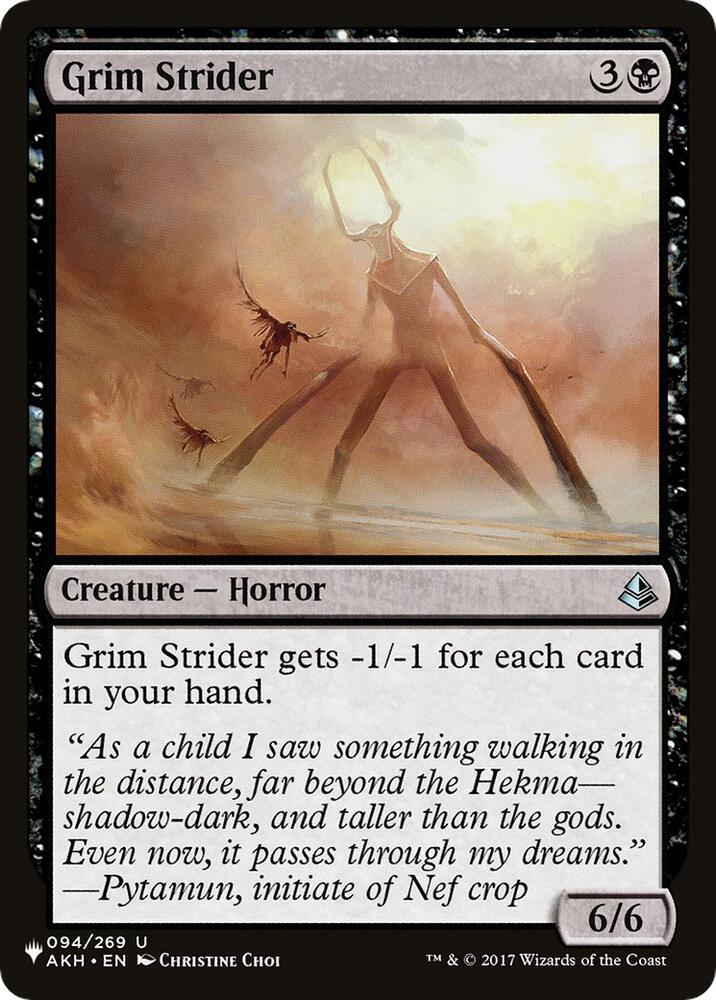 Grim Strider 094/269 card from The List Reprints
