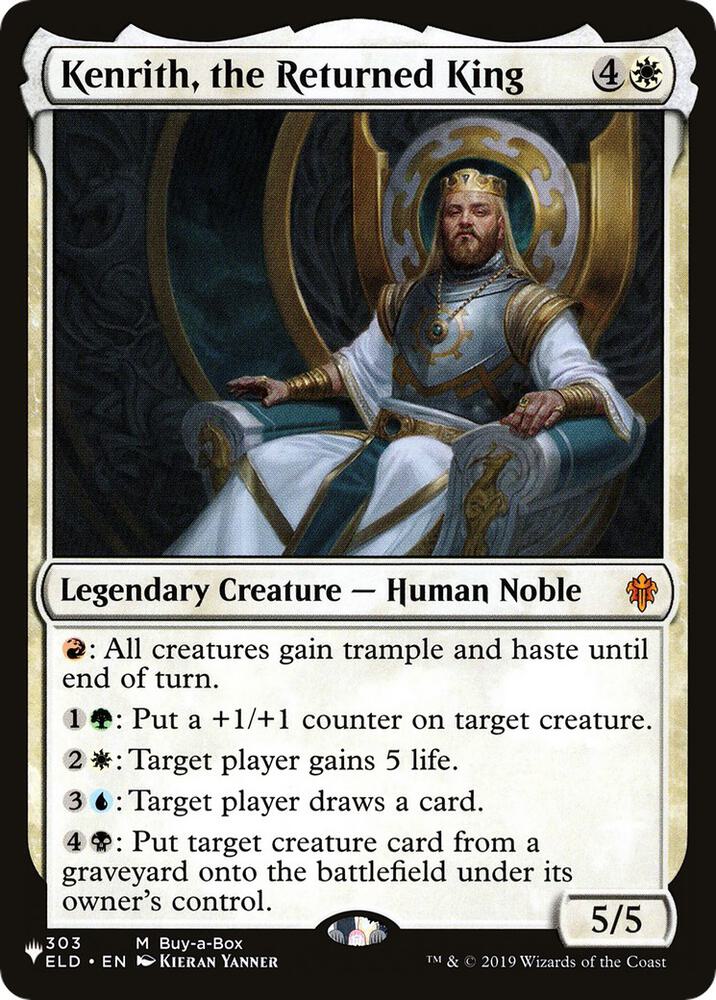 Kenrith, the Returned King 303/269 card from The List Reprints
