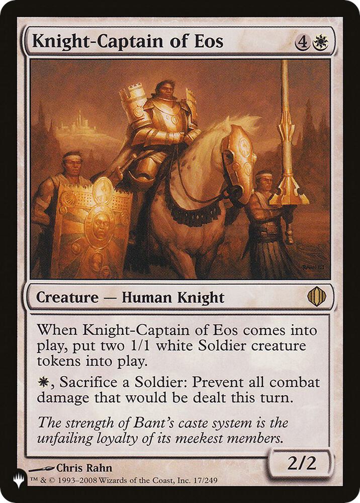 Knight-Captain of Eos 17/249 card from The List Reprints