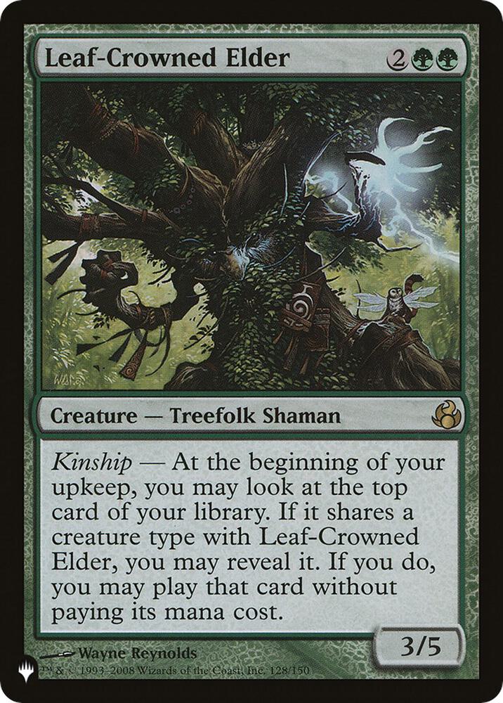Leaf-Crowned Elder 128/150 card from The List Reprints