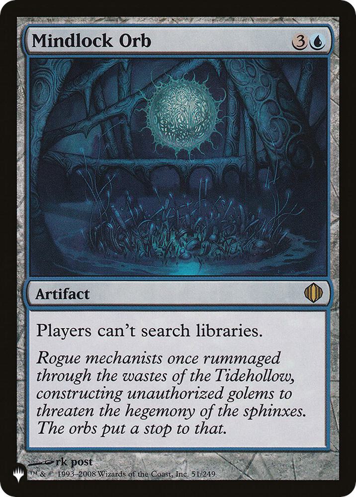 Mindlock Orb 51/249 card from The List Reprints
