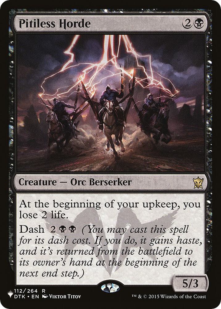 Pitiless Horde 112/264 card from The List Reprints
