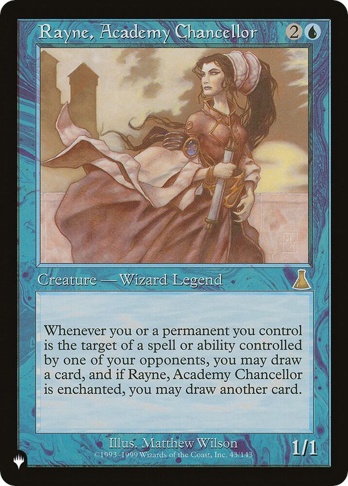 Rayne, Academy Chancellor 43/143 card from The List Reprints