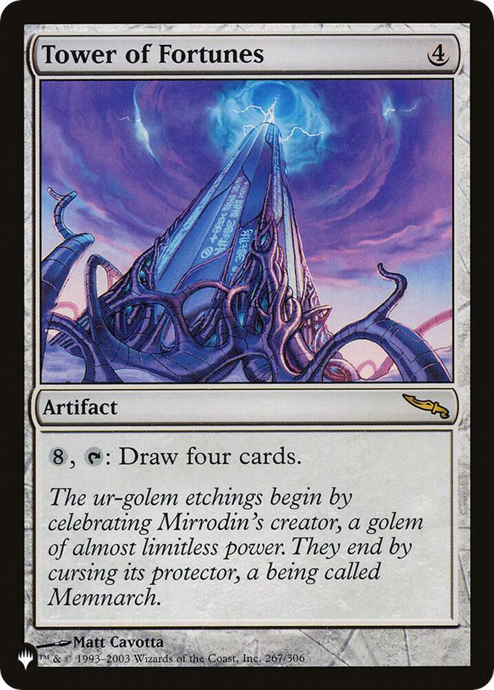 Tower of Fortunes 267/306 card from The List Reprints