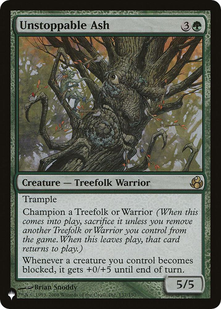 Unstoppable Ash 137/150 card from The List Reprints