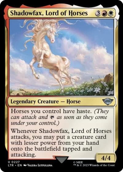Shadowfax, Lord of Horses 227 card from Universes Beyond: The Lord of the Rings: Tales of Middle-earth