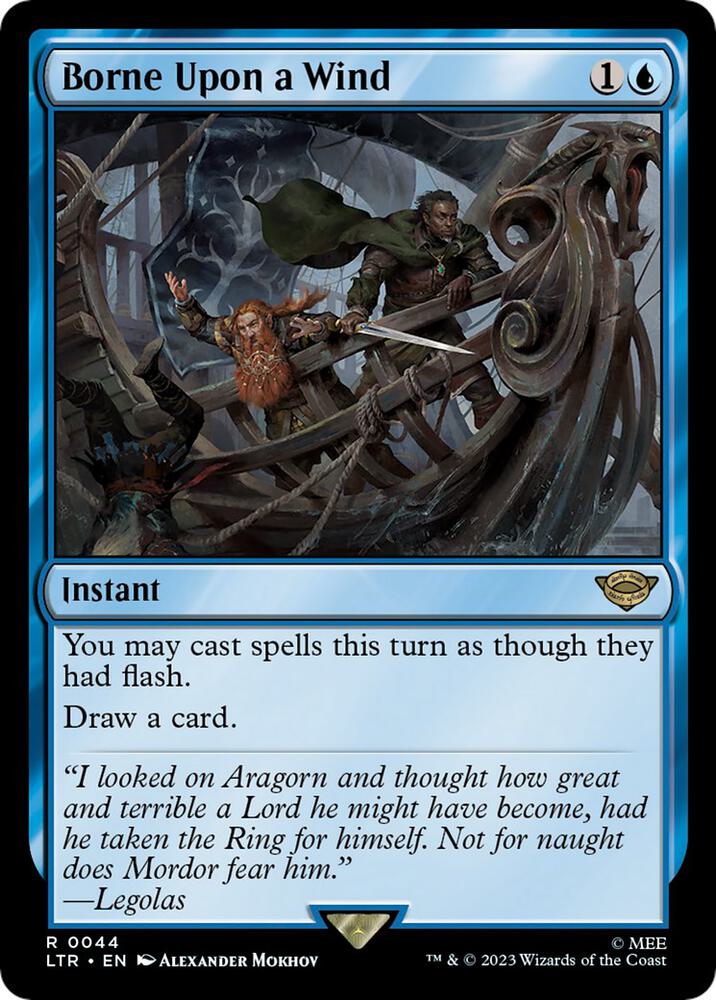Borne Upon a Wind 44 card from Universes Beyond: The Lord of the Rings: Tales of Middle-earth