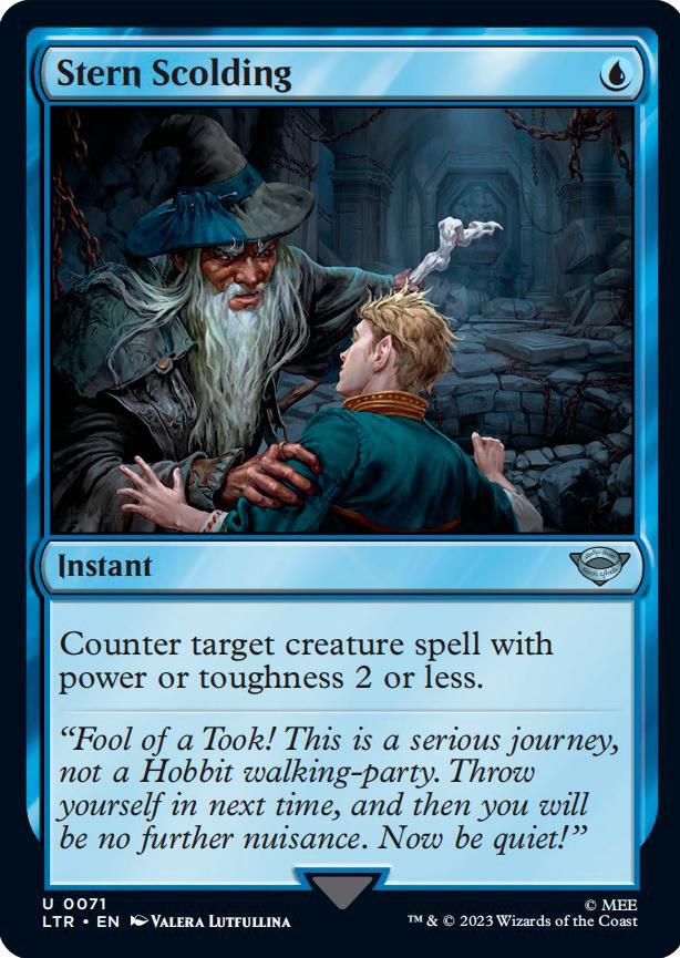Stern Scolding 71 card from Universes Beyond: The Lord of the Rings: Tales of Middle-earth