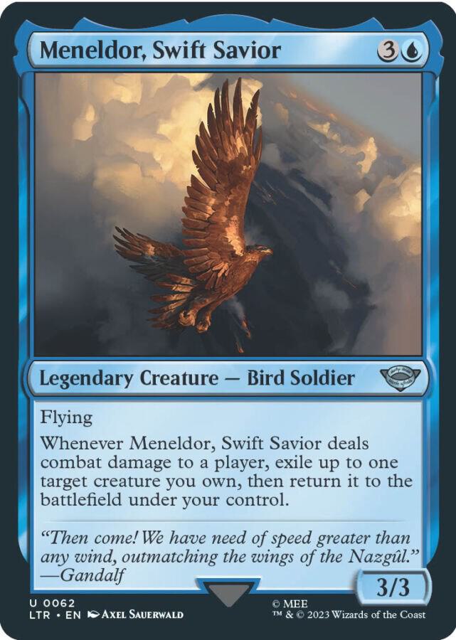 Meneldor, Swift Savior 62 card from Universes Beyond: The Lord of the Rings: Tales of Middle-earth