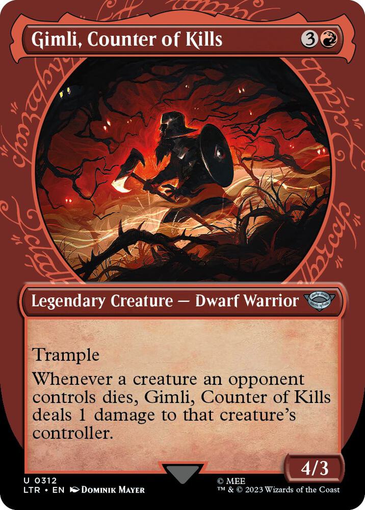 Gimli, Counter of Kills (Showcase) 312 card from Universes Beyond: The Lord of the Rings: Tales of Middle-earth