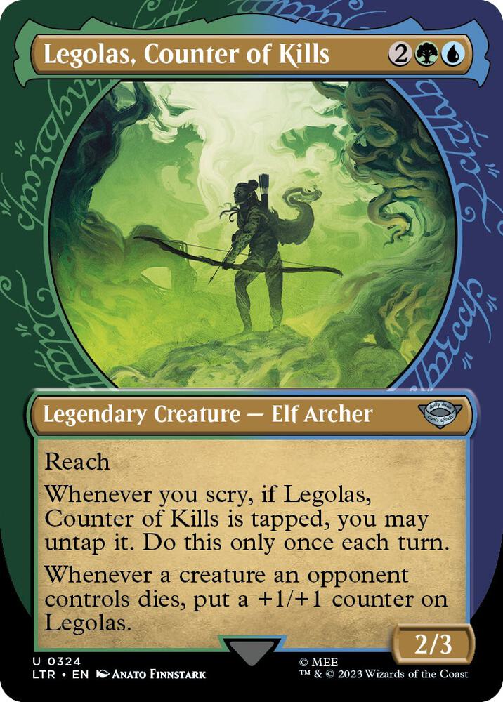 Legolas, Counter of Kills (Showcase) 324 card from Universes Beyond: The Lord of the Rings: Tales of Middle-earth