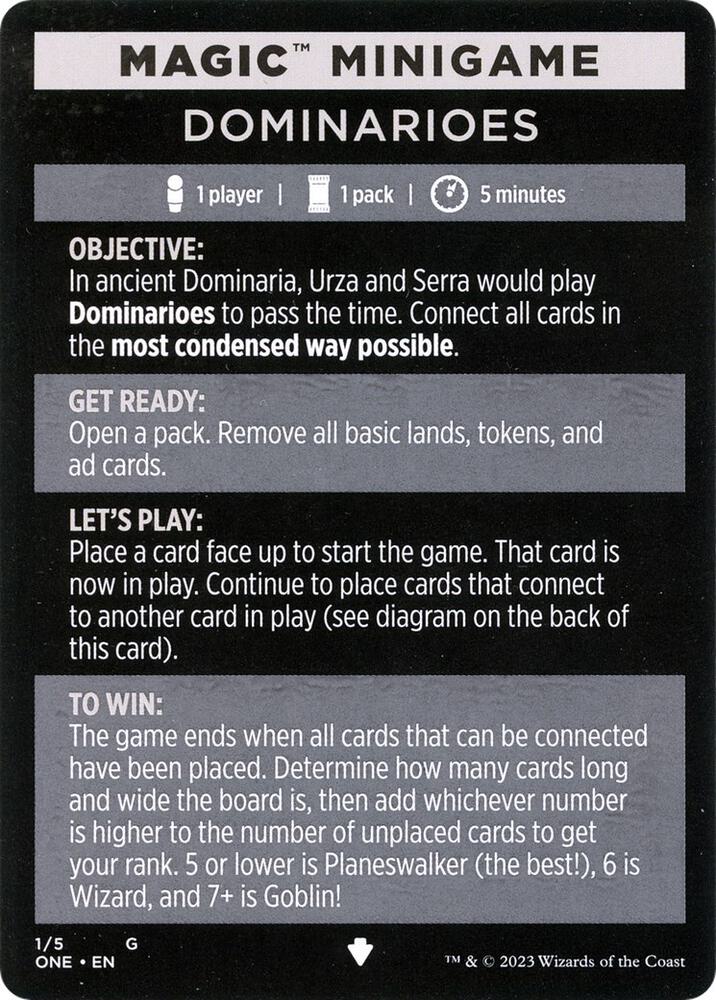 Magic Minigame: Dominarioes 1 card from Phyrexia: All Will Be One
