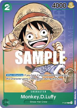 Monkey.D.Luffy (Anime Expo 2023) P-037 card from One Piece Promotion Cards