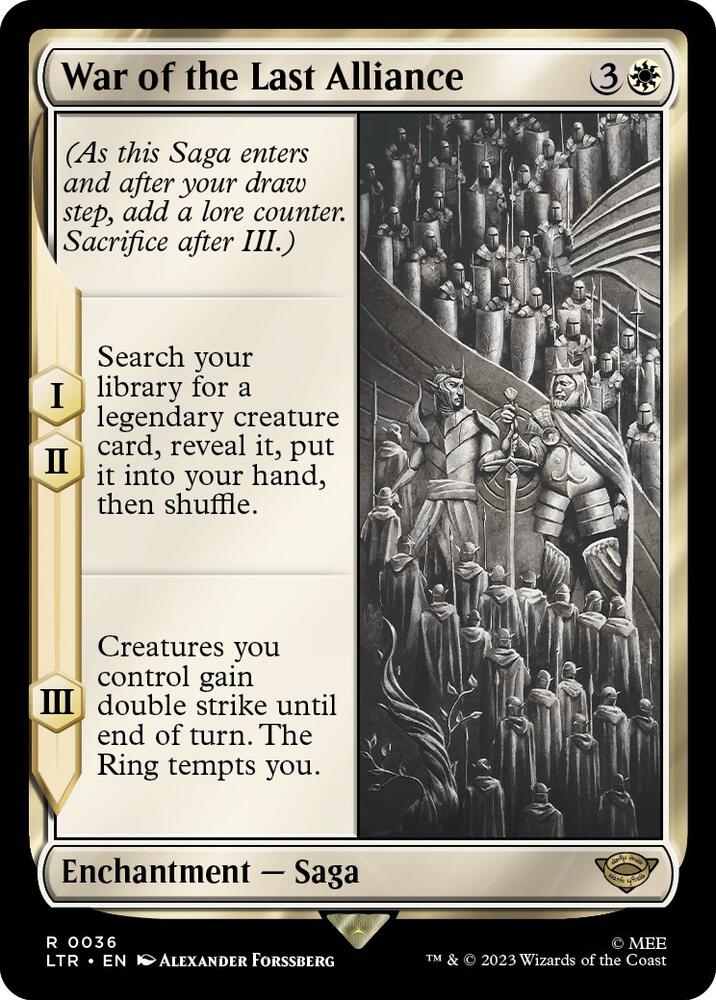 War of the Last Alliance 36 card from Universes Beyond: The Lord of the Rings: Tales of Middle-earth