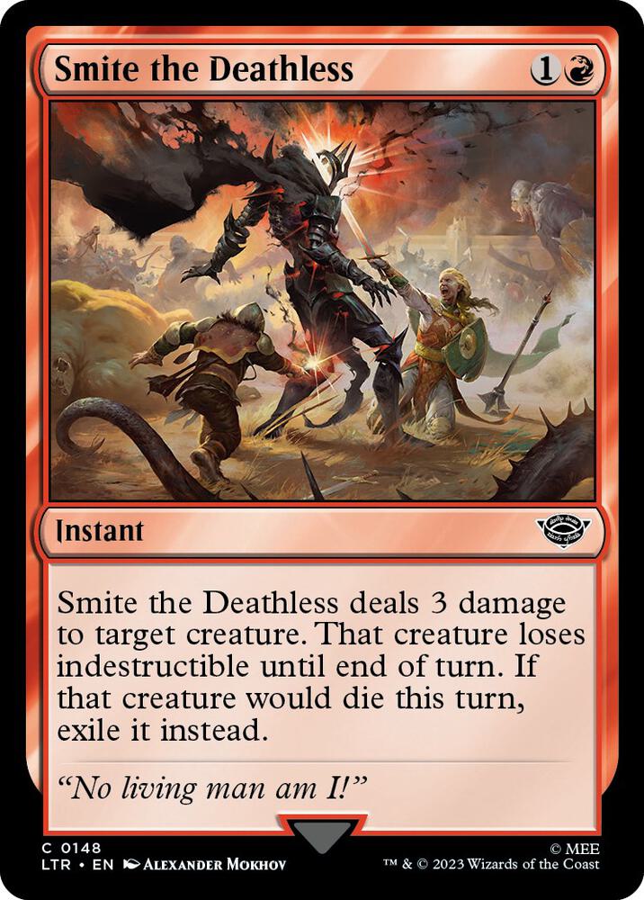 Smite the Deathless 148 card from Universes Beyond: The Lord of the Rings: Tales of Middle-earth