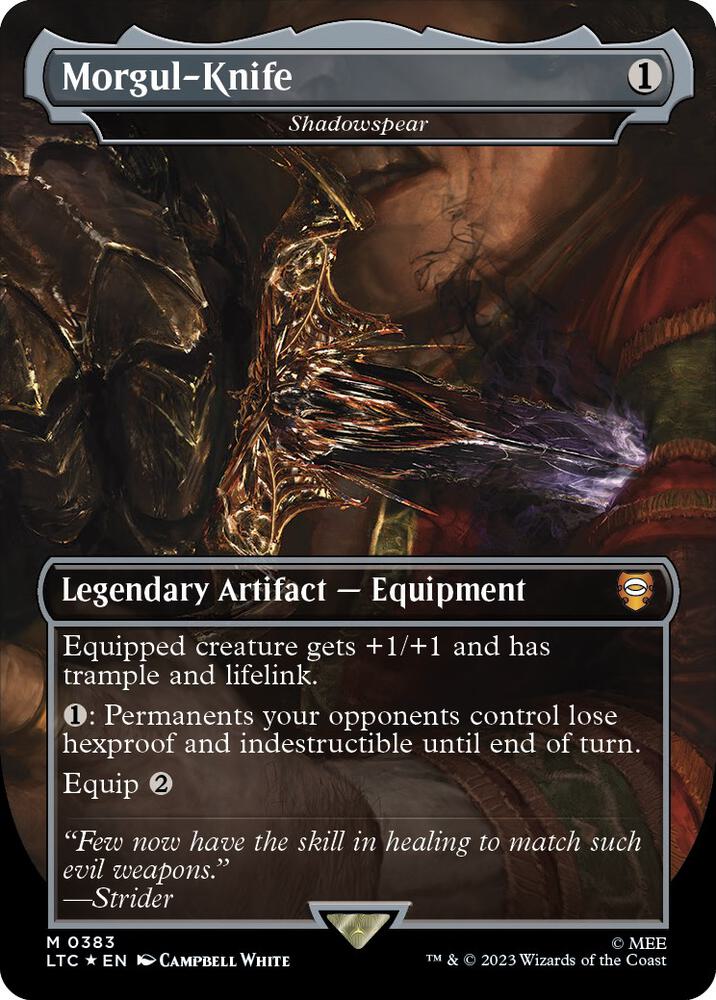 Morgul-Knife - Shadowspear (Borderless) (Surge Foil) 383 card from Commander: The Lord of the Rings: Tales of Middle-earth
