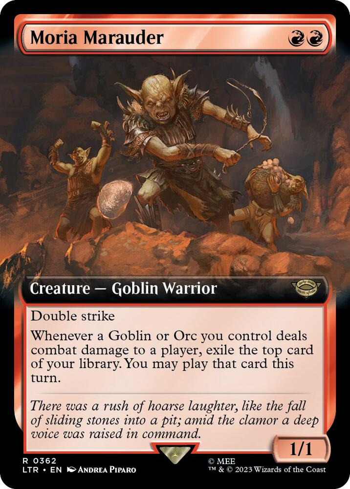 Moria Marauder (Extended Art) 362 card from Universes Beyond: The Lord of the Rings: Tales of Middle-earth