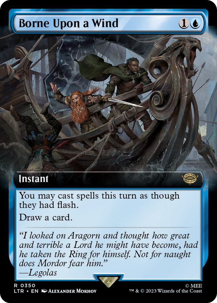 Borne Upon a Wind (Extended Art) 350 card from Universes Beyond: The Lord of the Rings: Tales of Middle-earth
