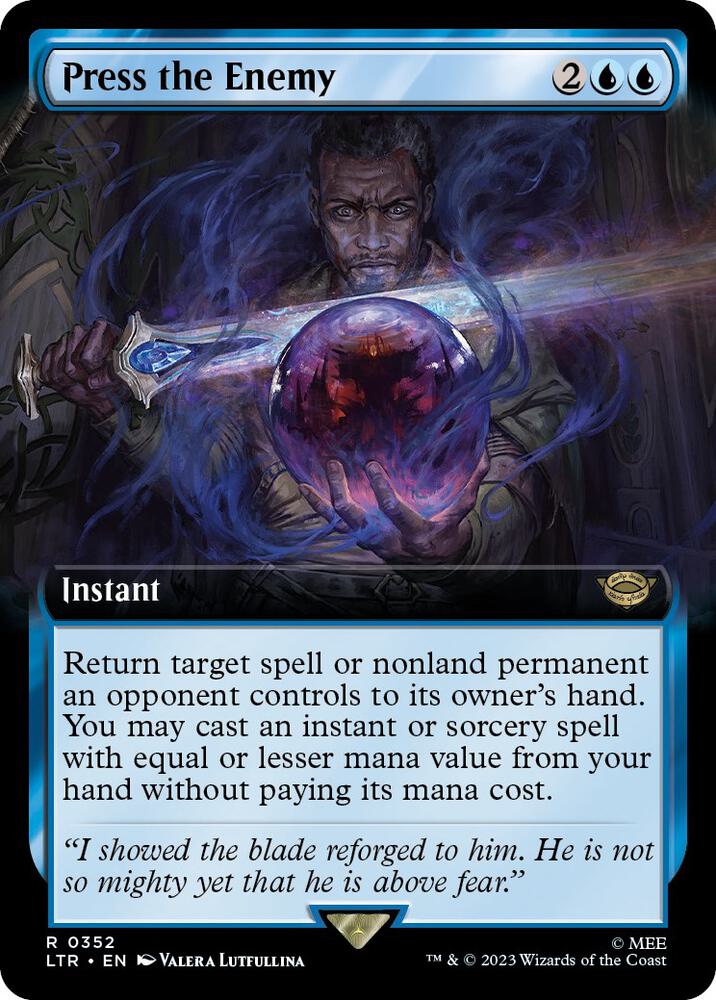 Press the Enemy (Extended Art) 352 card from Universes Beyond: The Lord of the Rings: Tales of Middle-earth