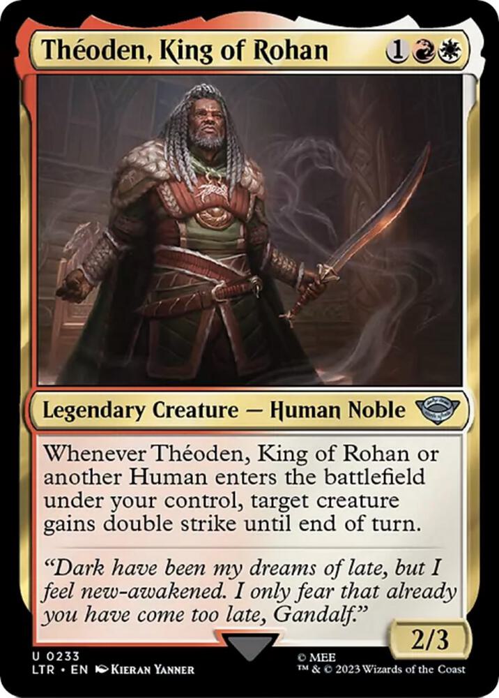 Theoden, King of Rohan 233 card from Universes Beyond: The Lord of the Rings: Tales of Middle-earth