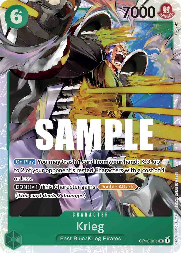 Krieg OP03-025 card from Pillars of Strength