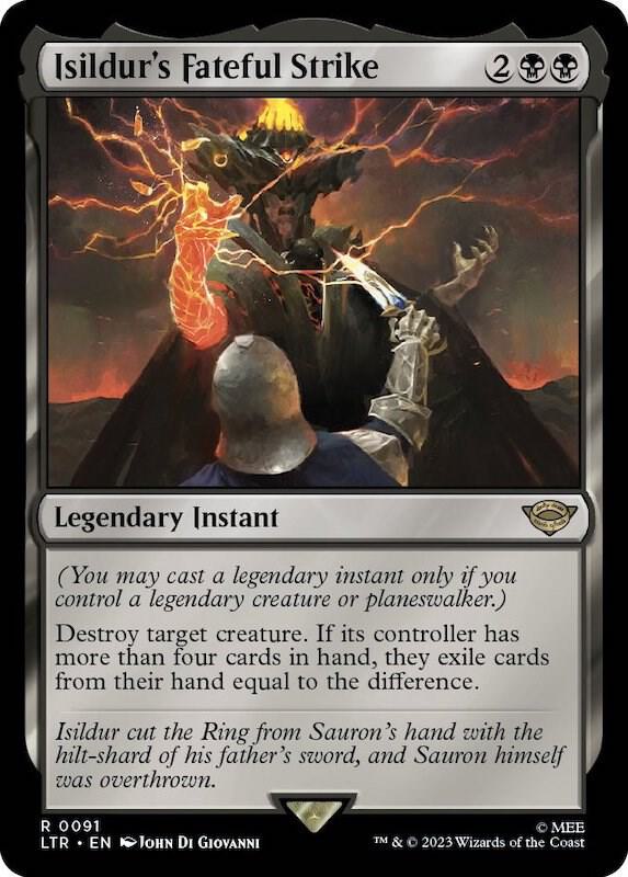 Isildur's Fateful Strike 91 card from Universes Beyond: The Lord of the Rings: Tales of Middle-earth