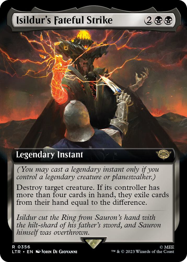Isildur's Fateful Strike (Extended Art) 356 card from Universes Beyond: The Lord of the Rings: Tales of Middle-earth
