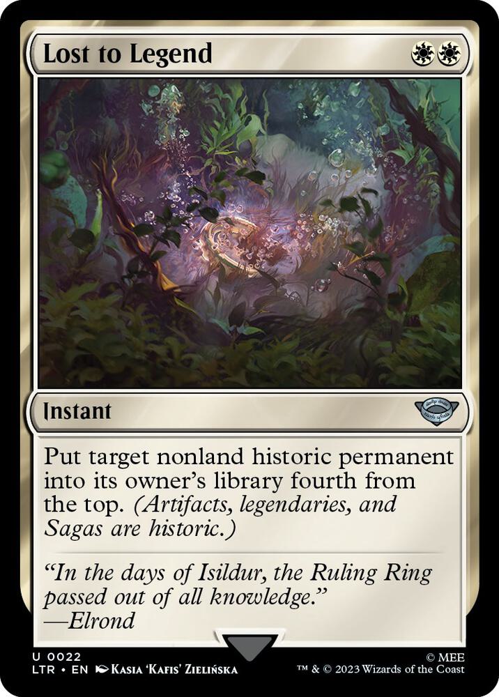 Lost to Legend 22 card from Universes Beyond: The Lord of the Rings: Tales of Middle-earth