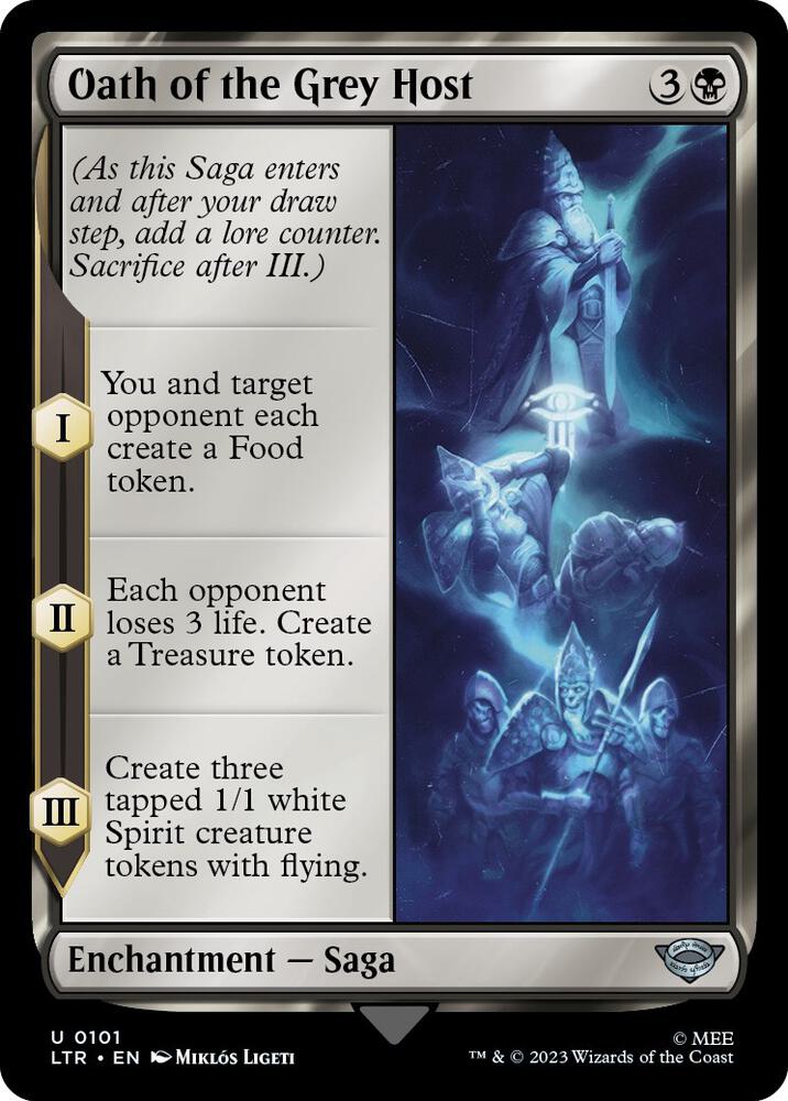 Oath of the Grey Host 101 card from Universes Beyond: The Lord of the Rings: Tales of Middle-earth