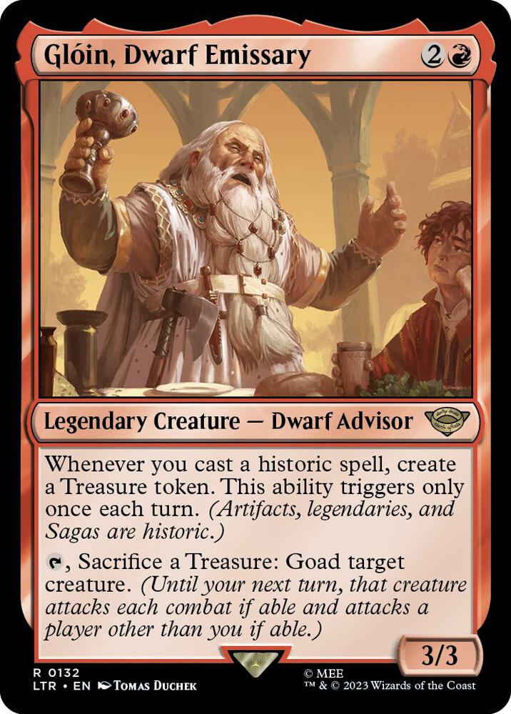 Gloin, Dwarf Emissary 132 card from Universes Beyond: The Lord of the Rings: Tales of Middle-earth