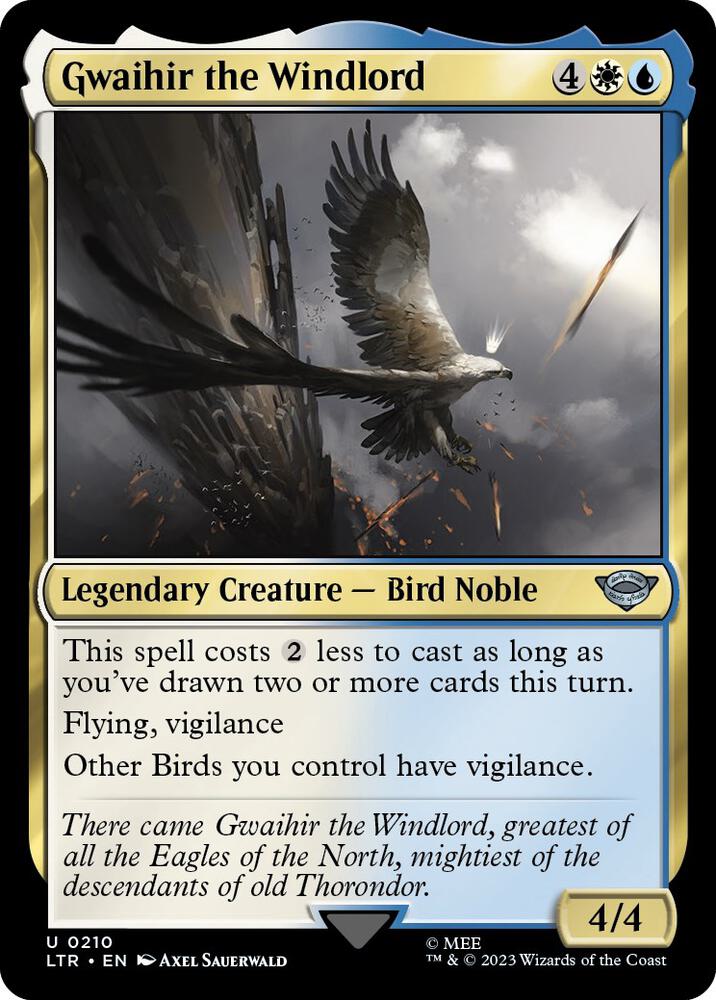 Gwaihir the Windlord 210 card from Universes Beyond: The Lord of the Rings: Tales of Middle-earth