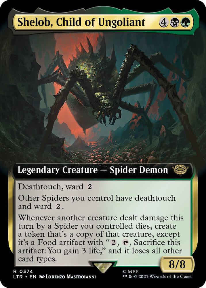 Shelob, Child of Ungoliant (Extended Art) 374 card from Universes Beyond: The Lord of the Rings: Tales of Middle-earth