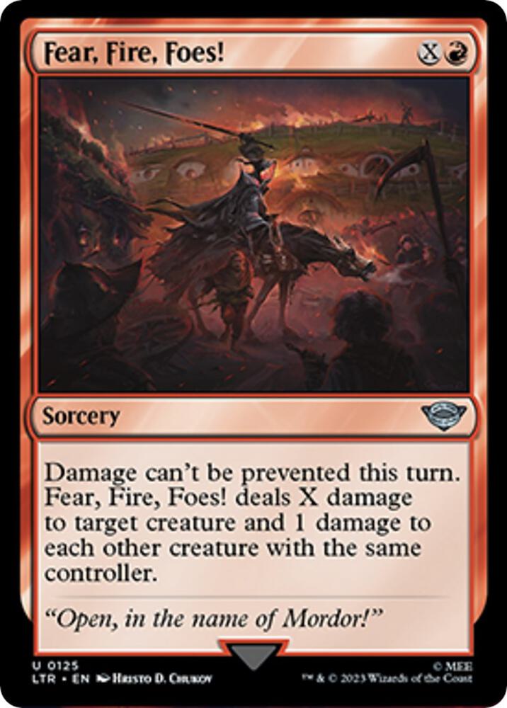 Fear, Fire, Foes! 125 card from Universes Beyond: The Lord of the Rings: Tales of Middle-earth
