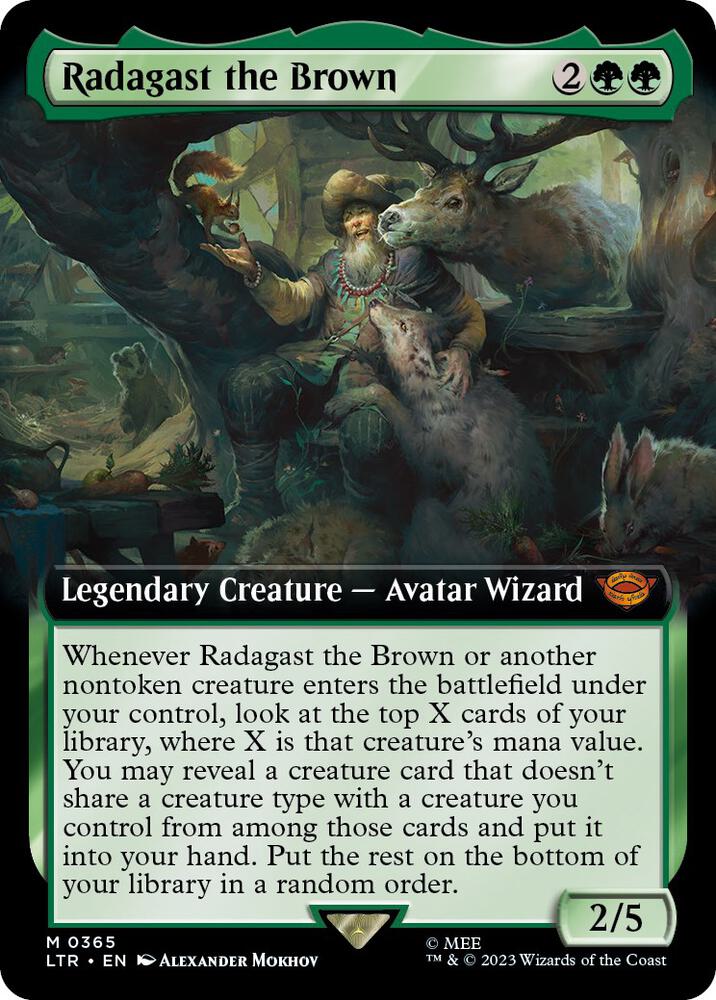 Radagast the Brown (Extended Art) 365 card from Universes Beyond: The Lord of the Rings: Tales of Middle-earth
